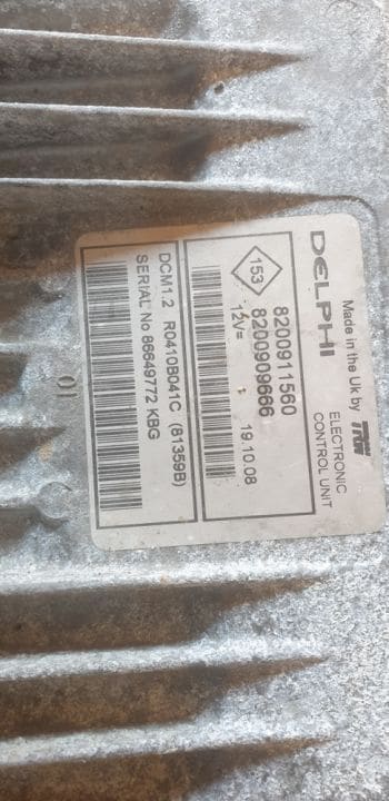 03114 ECU Calculator motor Renault 1.5 dci
