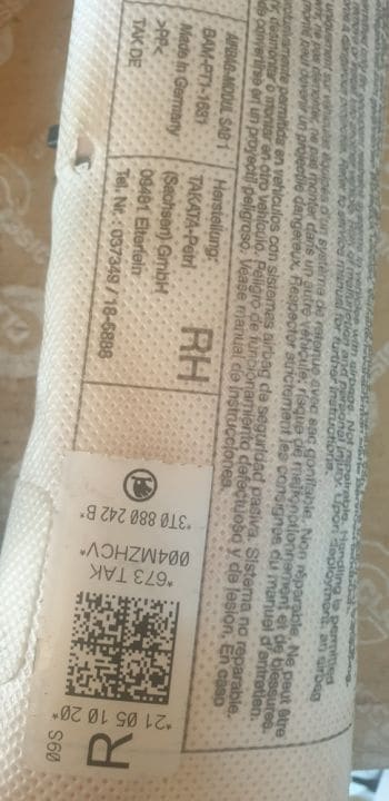 03619 Airbag scaun dreapta Skoda Superb