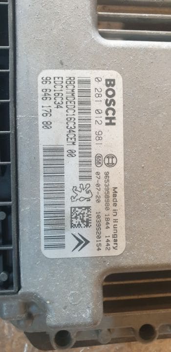 02907 ECU Calculator motor Citroen C4 1.6Hdi