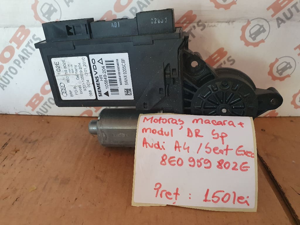MOTORAS MACARA + MODUL DREAPTA SPATE AUDI A4 SEAT EXEO 8E0959802E