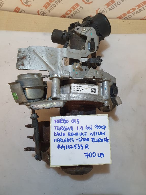 TURBO 013 TURBINA 1.5 DCI 90 CP DACIA RENAULT NISSAN MERCEDES CITAN EURO 5 EURO 6 144117533R
