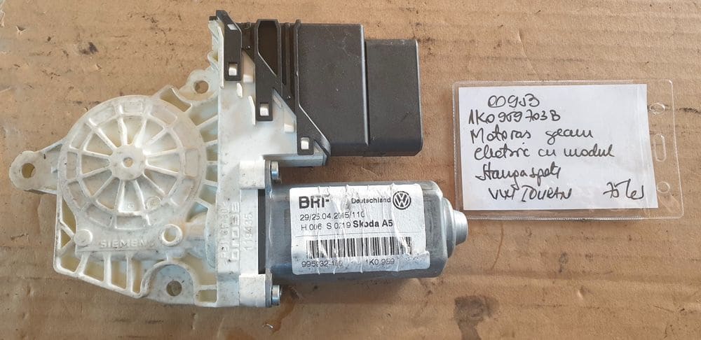 00953 06055 Motoras geam electric cu modul stanga spate Vw Touran 1K0959703B