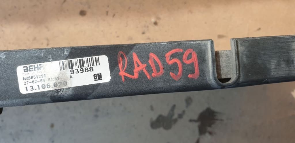 RAD59 Radiator clima Opel OEM:13106020