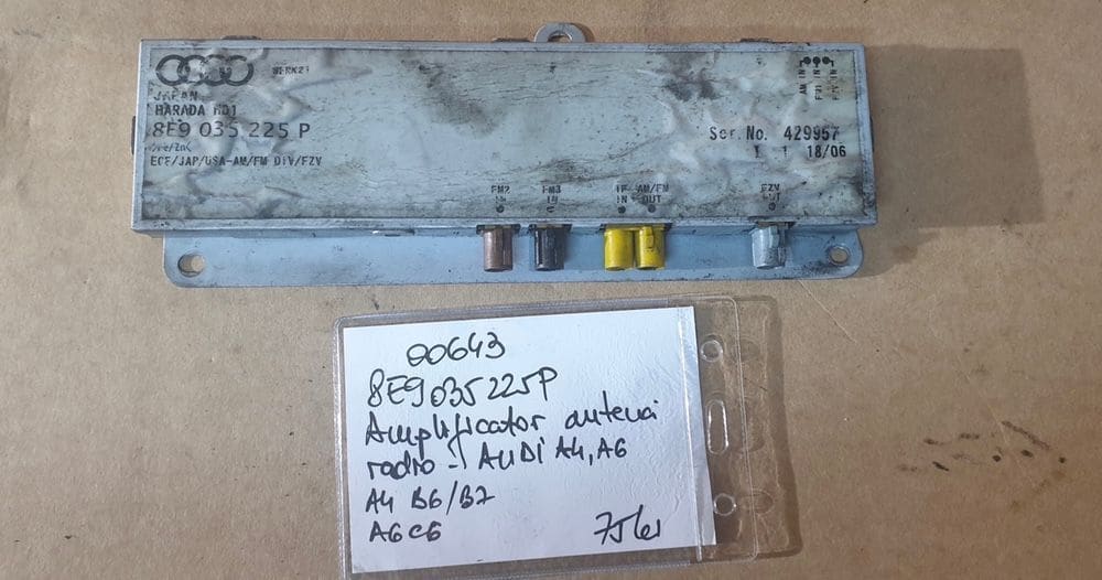 00643 Amplificator Antena -Audi A4,A6, A4 B6/B7, A6,C6 8E9035225P