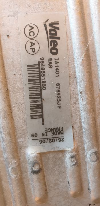 RAD66-RAD67 Radiator intercooler Citroen OEM:9648551880